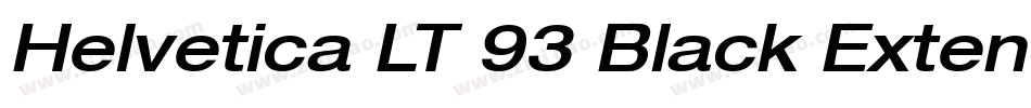Helvetica LT 93 Black Extended Oblique字体转换